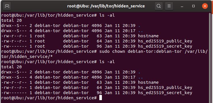 chown debian-tor applied to files in the hidden service directory