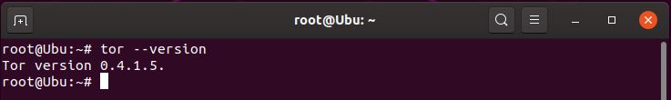 tor --version printing the installed Tor version string